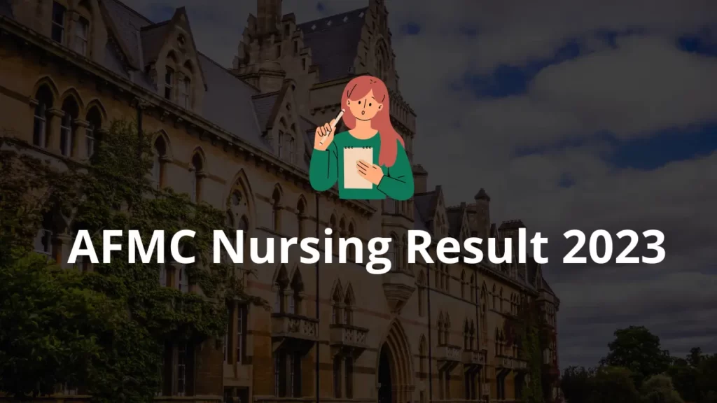 AFMC Nursing Result 2023