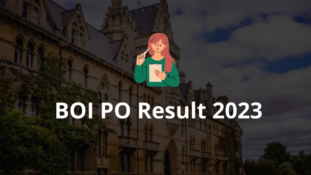 BOI PO Result 2023