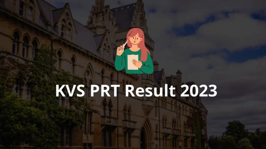 KVS PRT Result 2023